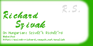 richard szivak business card